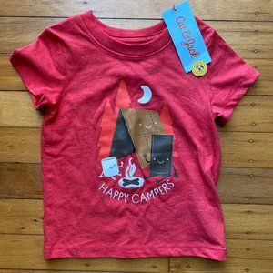 Cat & Jack NWT Happy Campers Tee Shirt 12 M